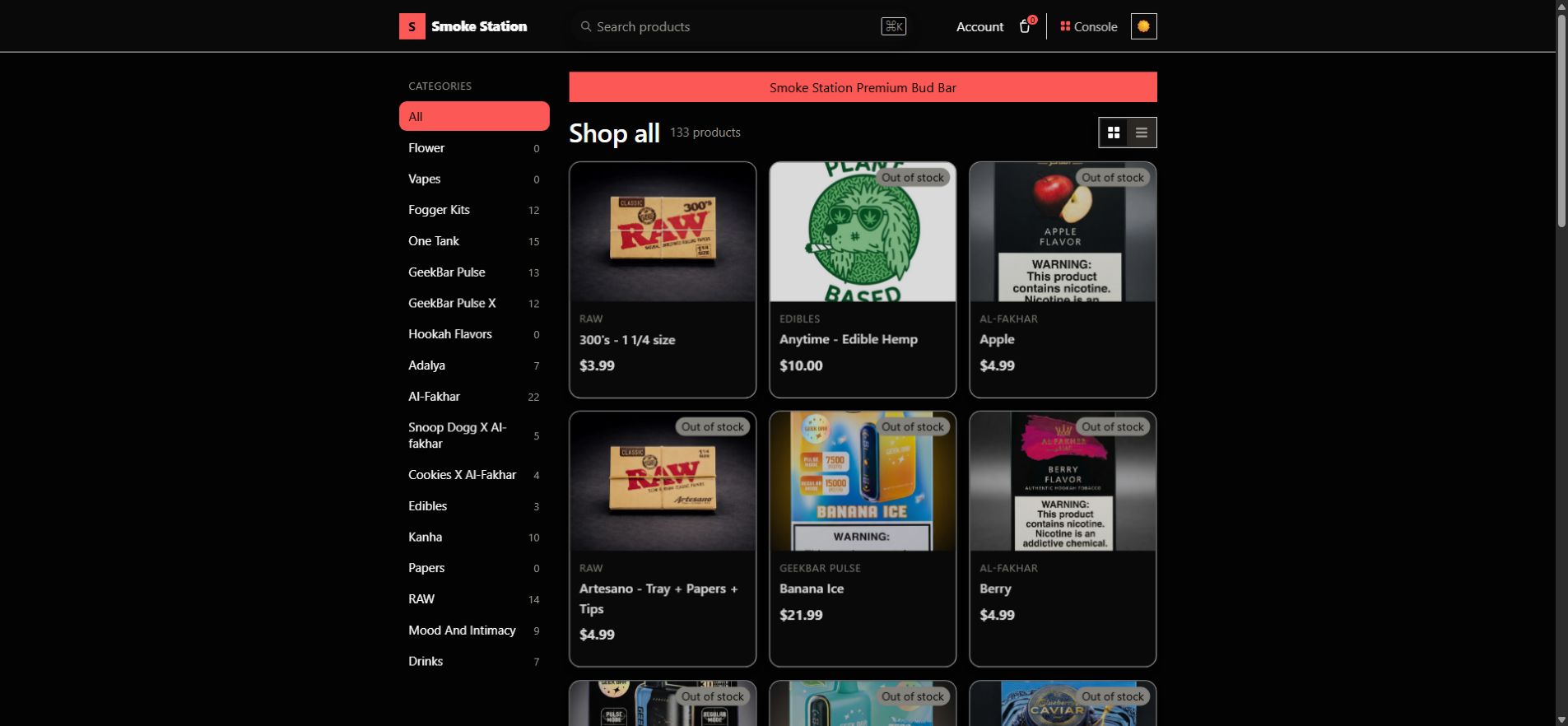 Aurelia demo branded storefront